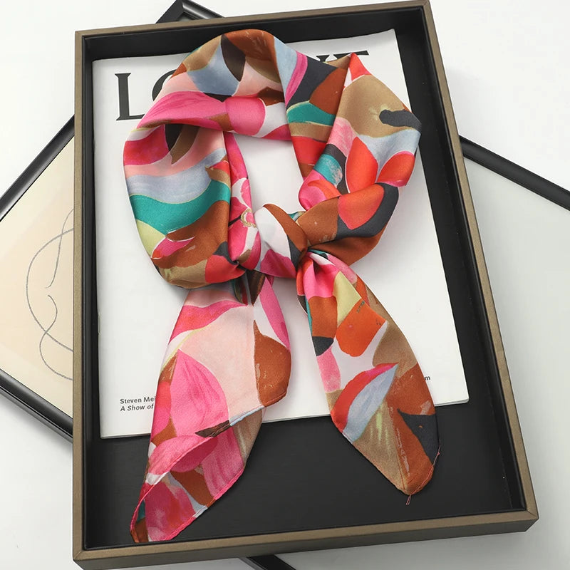 WOMEN'S SILK-LIKE SQUARE SCARF