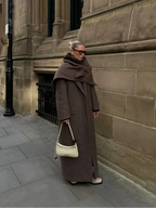 WOMEN'S WOOL BLEND SHOULDER PAD COAT SOLELII