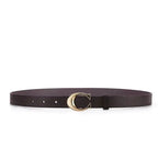 WOMEN’S THIN LEATHER BELT WITH MOON BUCKLE SOLELII