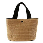 WOVEN STRAW BUCKET MESSENGER BAG SOLELII