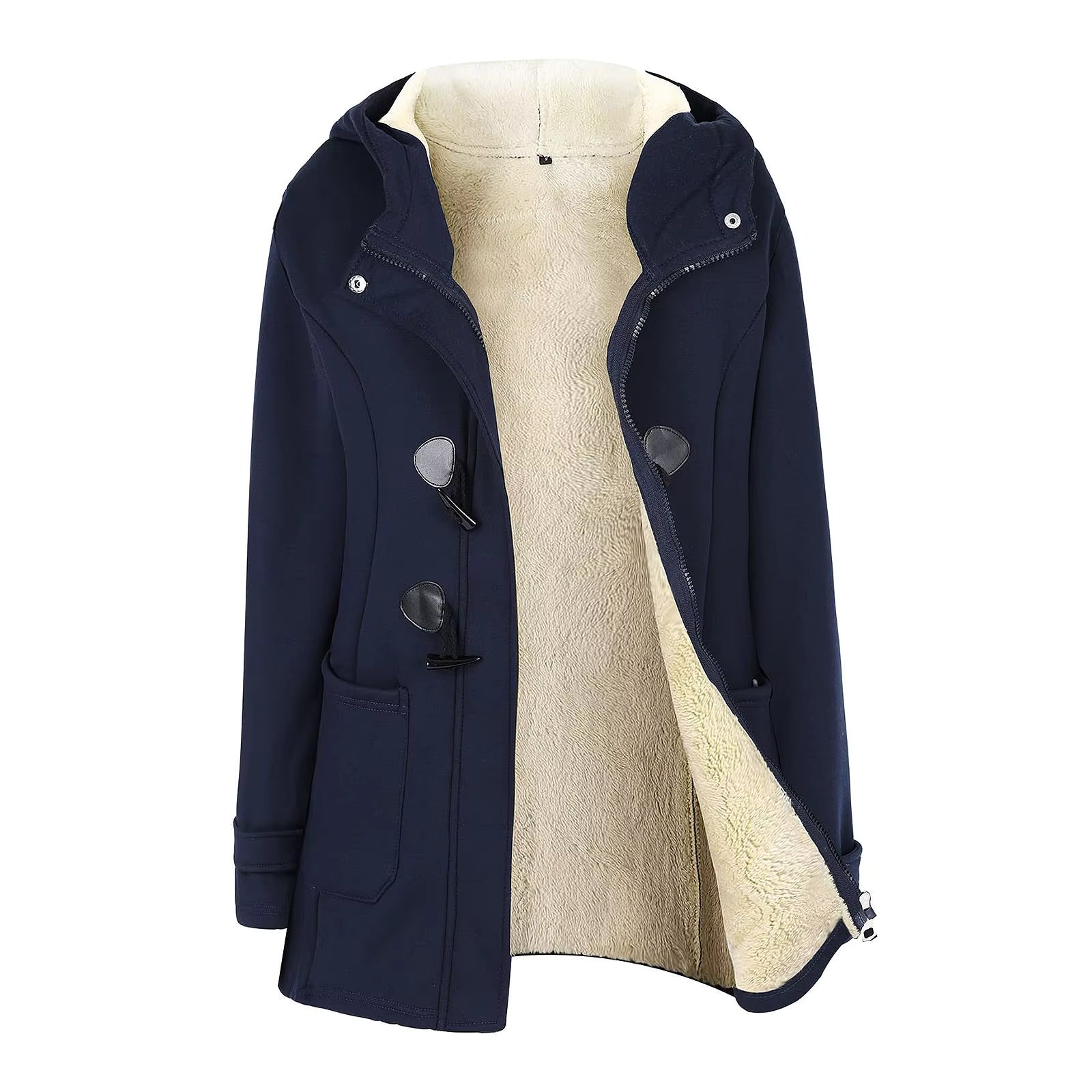 FLEECE HORN BUTTON COAT
