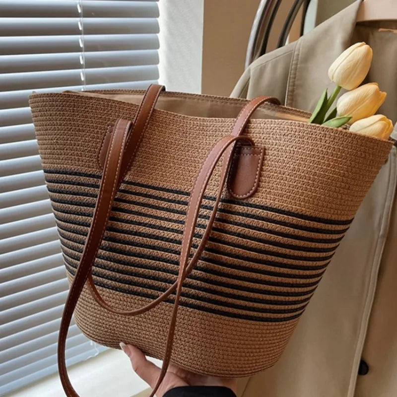 SUMMER STRAW SHOULDER BAG