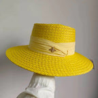 SUMMER STRAW HAT FLAT TOP Test
