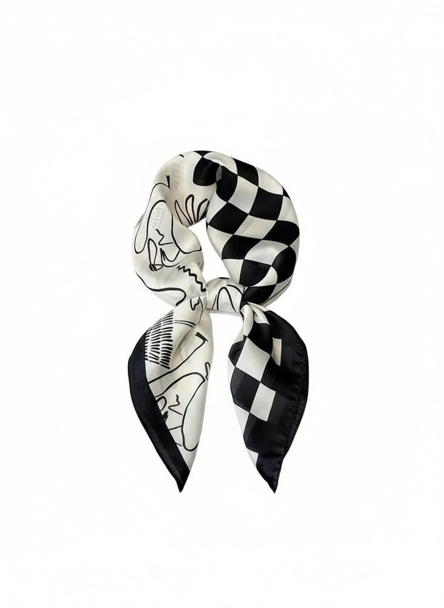 LUXURY PRINT SILK SQUARE SCARF Test