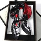 WOMEN'S SILK-LIKE SQUARE SCARF SOLELII