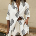 WOMEN’S PRINTED SHIRT AND SHORTS SET SOLELII