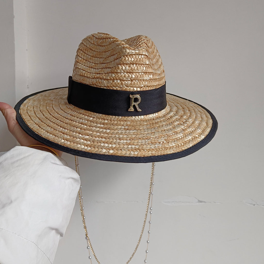 SUMMER STRAW HAT FLAT TOP
