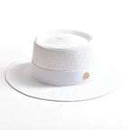 WOMEN’S STRAW SUN HAT WITH FLAT BRIM & RIBBON Test