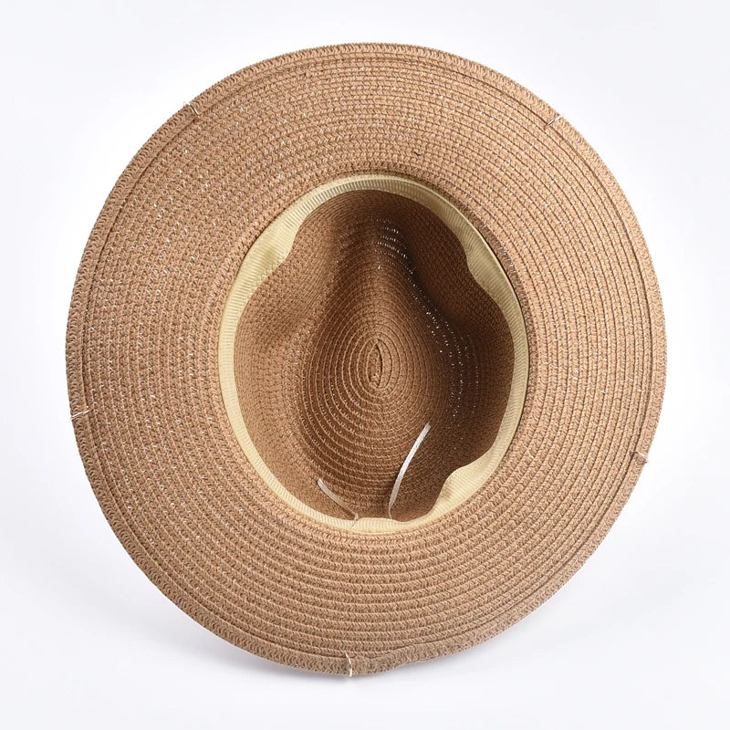 SUMMER STRAW HAT WITH LETTER