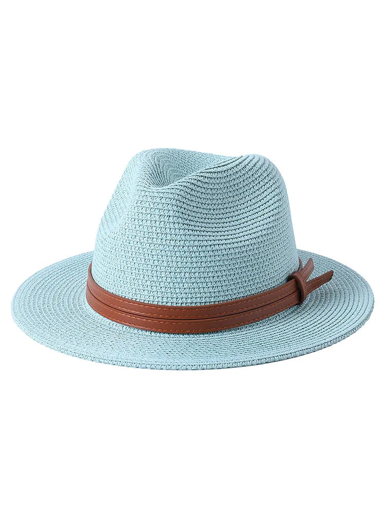 NATURAL PANAMA STRAW FEDORA HAT