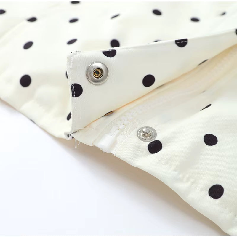 POLKA DOT SLIM-FIT ZIPPER JACKET