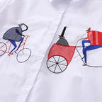 PARIS CASUAL WHITE BUTTON-DOWN SHIRT SOLELII