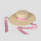 STRAW HAT WITH LACE BAND AND WIDE BRIM Test