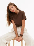SUMMER COTTON LOOSE WOMEN'S T-SHIRT SOLELII