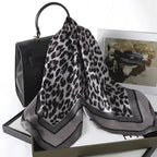 WOMEN'S SILK-LIKE SQUARE SCARF SOLELII