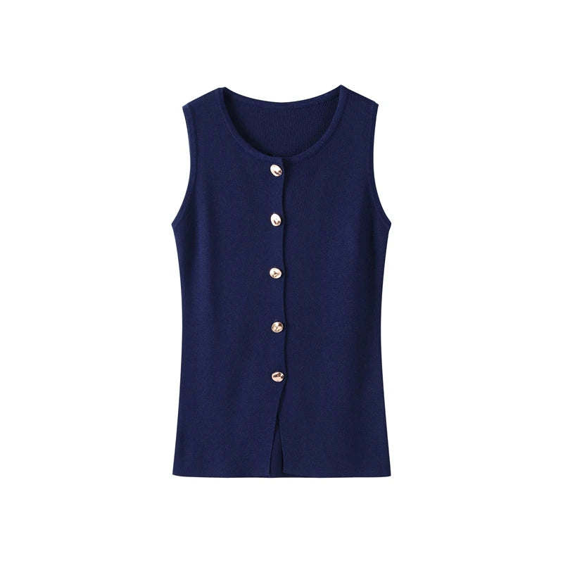 KNIT WAISTCOAT & MIDI SKIRT SET