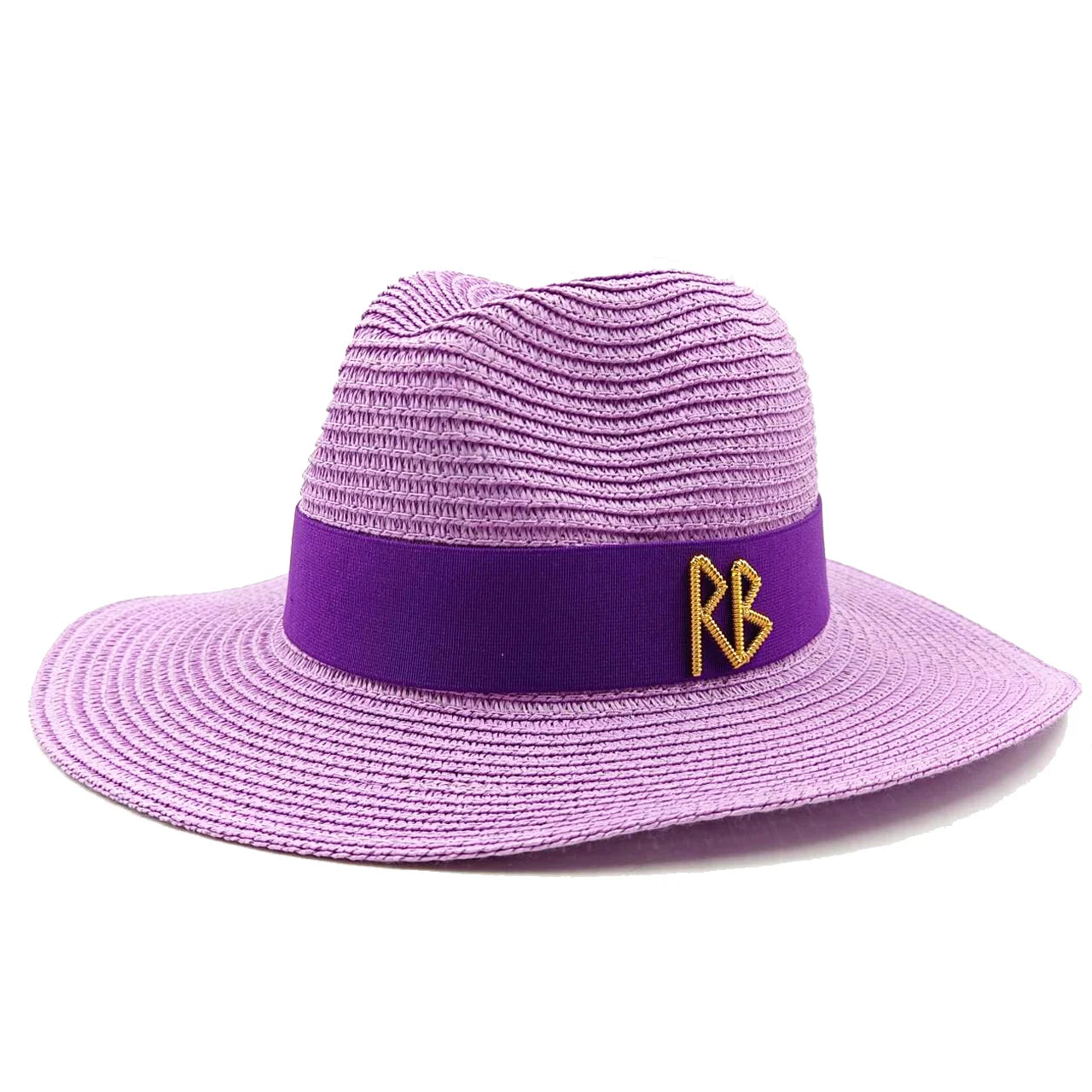 STRAW HAT WITH LACE BAND AND WIDE BRIM