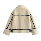 WOMEN’S FAUX FUR BIKER JACKET SOLELII