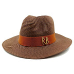 STRAW HAT WITH LACE BAND AND WIDE BRIM Test