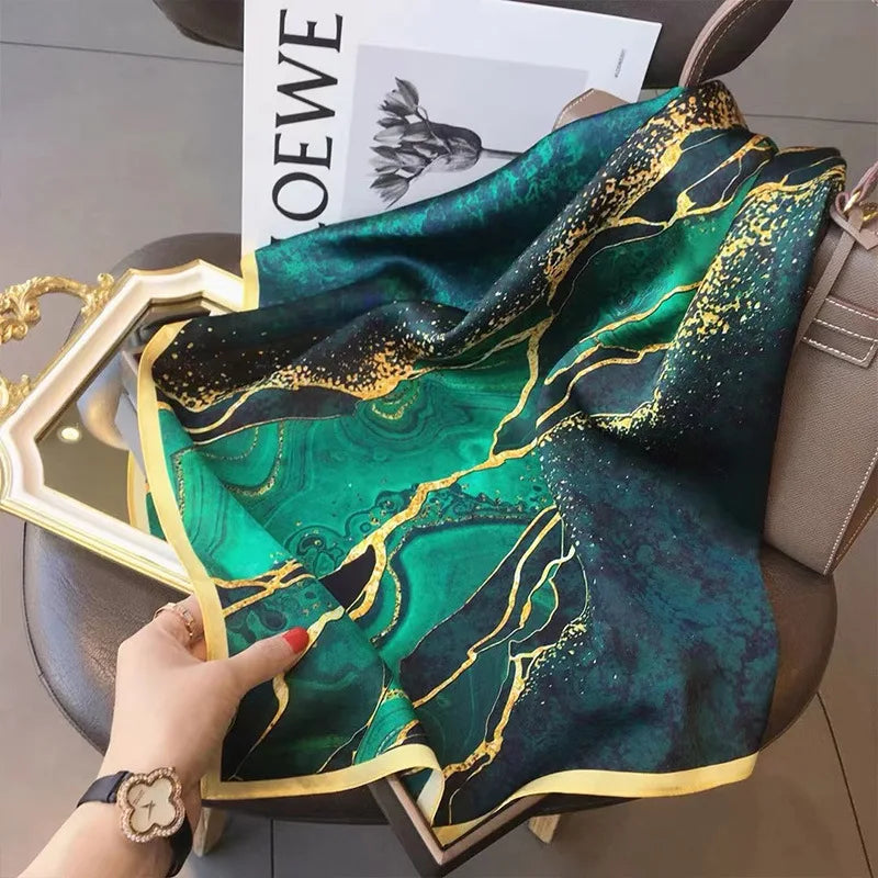 WOMEN'S SILK-LIKE SQUARE SCARF