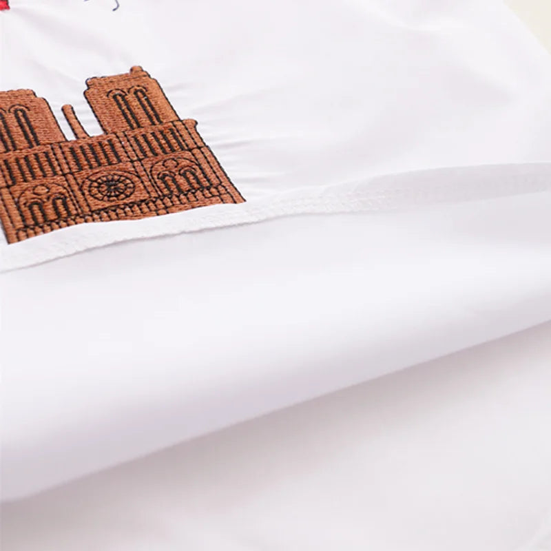 PARIS CASUAL WHITE BUTTON-DOWN SHIRT