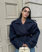 WOMEN'S CROPPED TRENCH COAT SOLELII