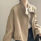 WOMEN'S SOLID COLOR CROPPED JACKET SOLELII