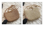 WOVEN STRAW BUCKET STRING BAG SOLELII