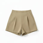 SUMMER HIGH WAIST PLEATED WIDE LEG SHORTS Test