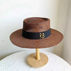 SUMMER STRAW HAT FLAT TOP Test