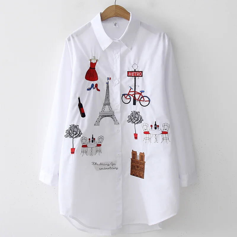 PARIS CASUAL WHITE BUTTON-DOWN SHIRT
