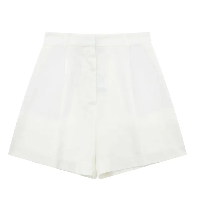 VINTAGE COTTON LINEN SHORTS SET