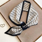 SATIN SILK PRINT NECKERCHIEF SCARF Test