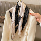 LUXURY PLAID SILK-LIKE SQUARE SCARF Test