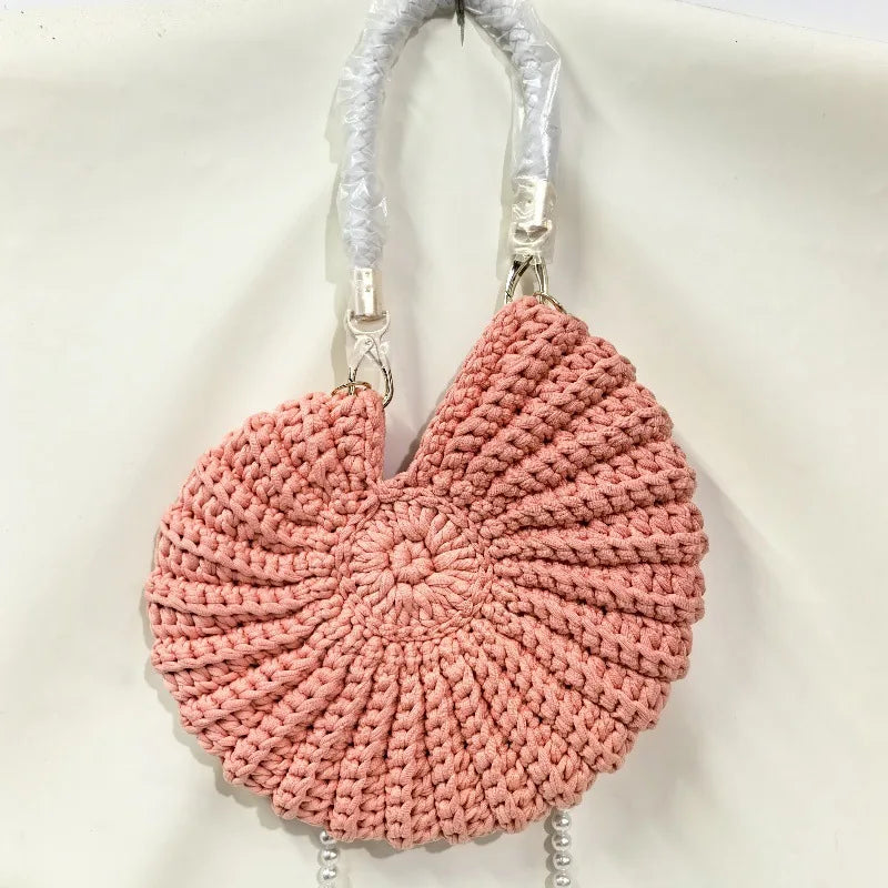 CREATIVE CONCH SHAPE CROCHET SHOULDER BAG