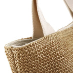 WOVEN STRAW BUCKET MESSENGER BAG SOLELII