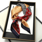 WOMEN'S SILK-LIKE SQUARE SCARF SOLELII