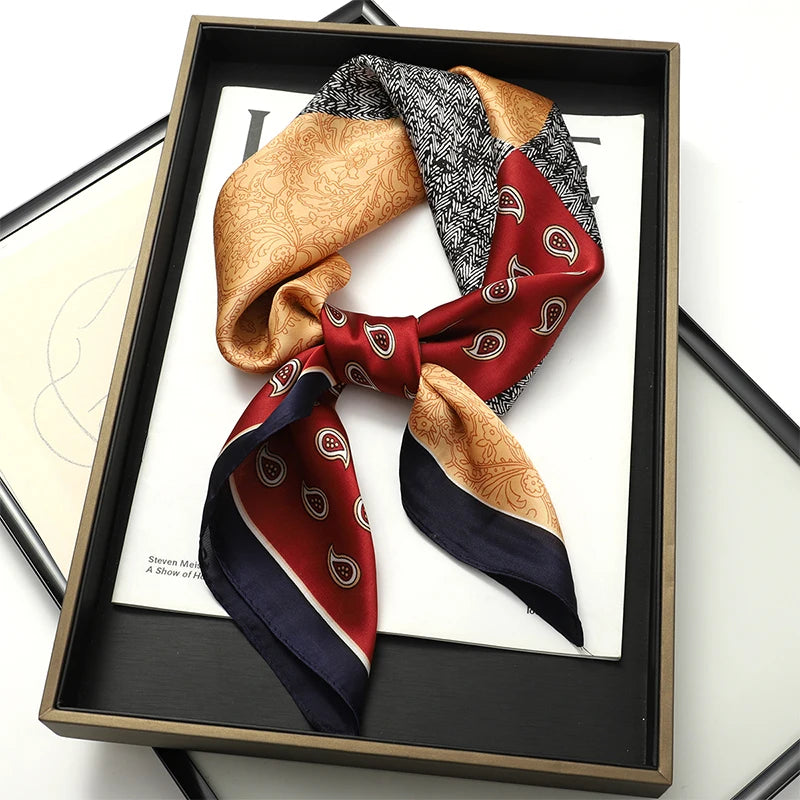 WOMEN'S SILK-LIKE SQUARE SCARF