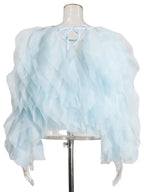 RUFFLED CHIFFON BLOUSE WITH LANTERN SLEEVES SOLELII