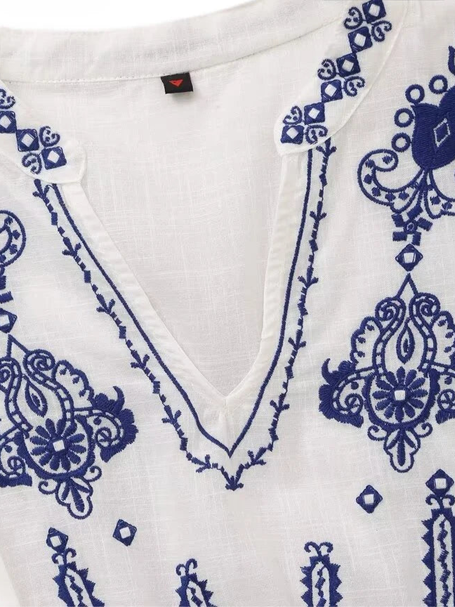 ETHNIC EMBROIDERED LONG SLEEVE SHIRT