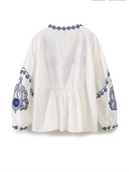ETHNIC EMBROIDERED LONG SLEEVE SHIRT SOLELII
