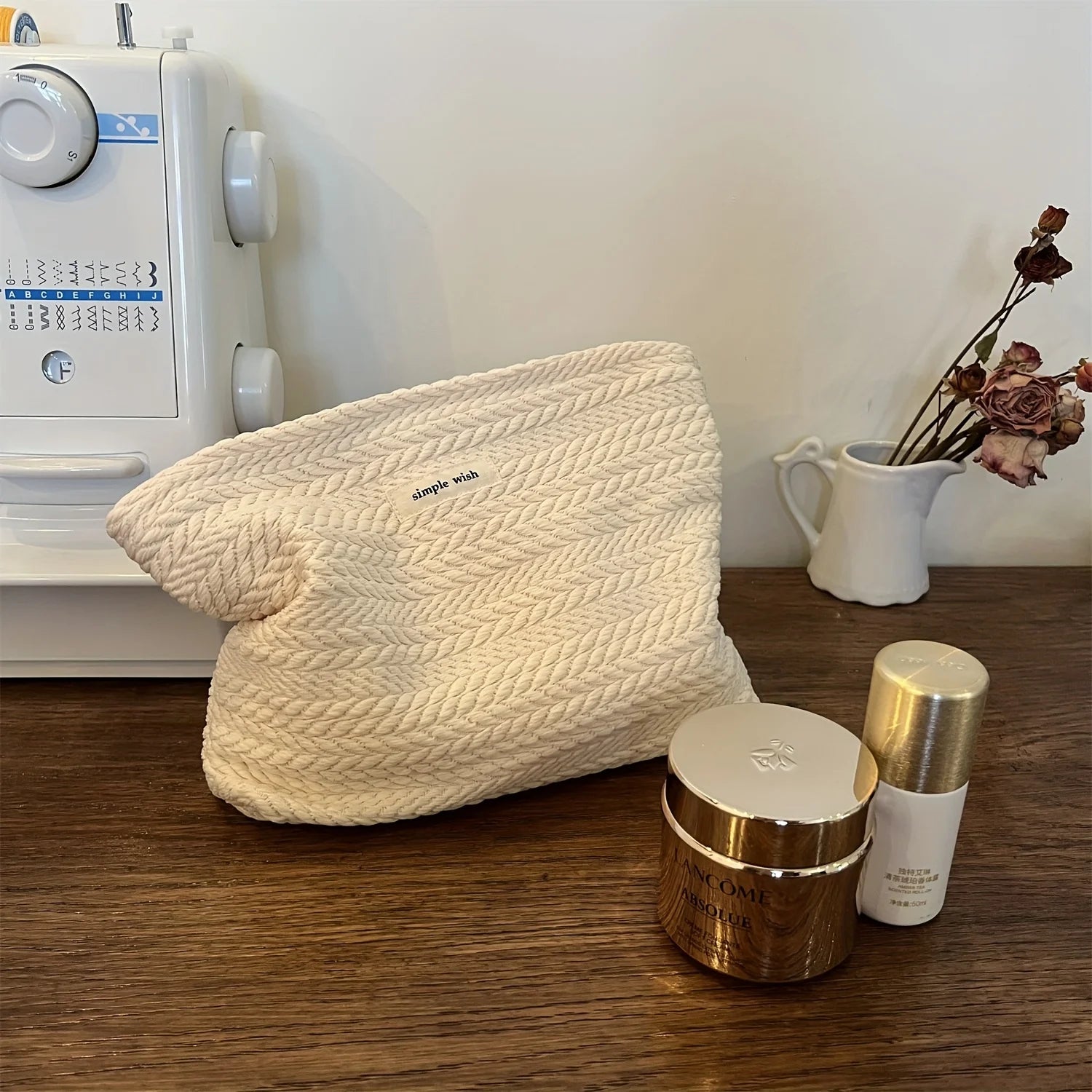 WOVEN POLYESTER TRAVEL COSMETIC BAG
