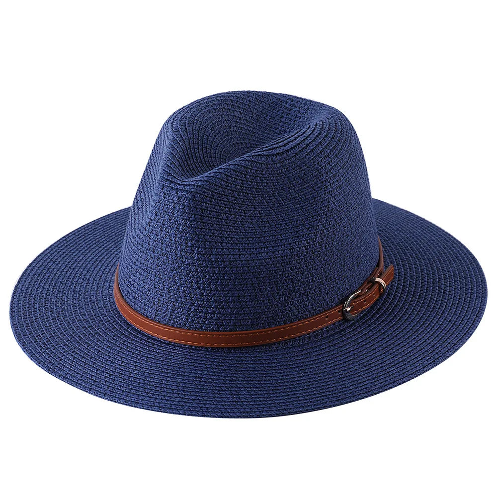 NATURAL PANAMA STRAW FEDORA HAT