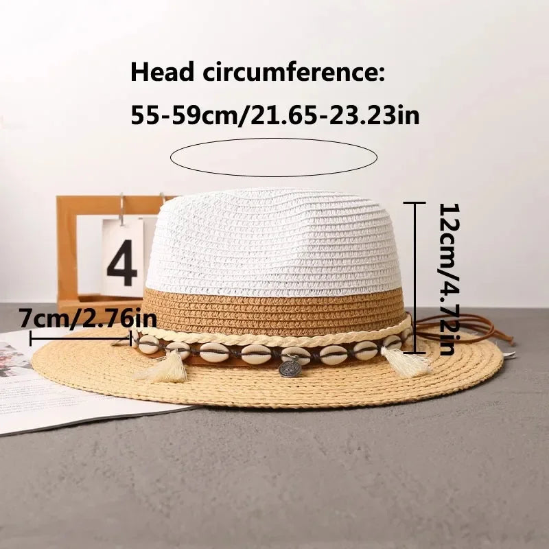 SUMMER BEACH RAFFIA WOVEN SUN HAT