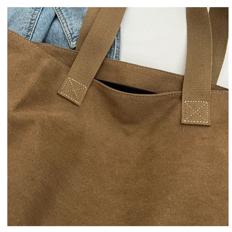 CLASSIC CANVAS ZIPPER TOTE BAG