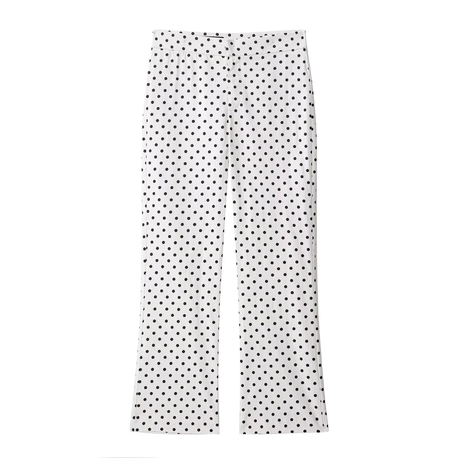 POLKA DOT ZIPPER JACKET WITH TURTLENECK