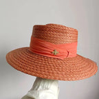 SUMMER STRAW HAT FLAT TOP Test