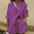 WOMEN’S PRINTED SHIRT AND SHORTS SET SOLELII