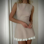 WOMEN’S SLEEVELESS PLEATED MINI DRESS SOLELII