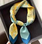 LUXURY PRINT SILK SQUARE SCARF Test